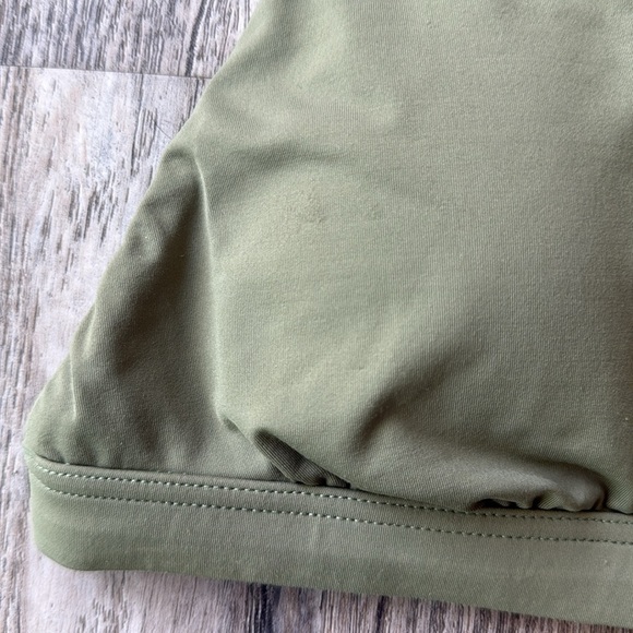Billabong Swimsuit Meshin' With You Olive Green Mesh Bikini Top Size Small - Picture 5 of 12